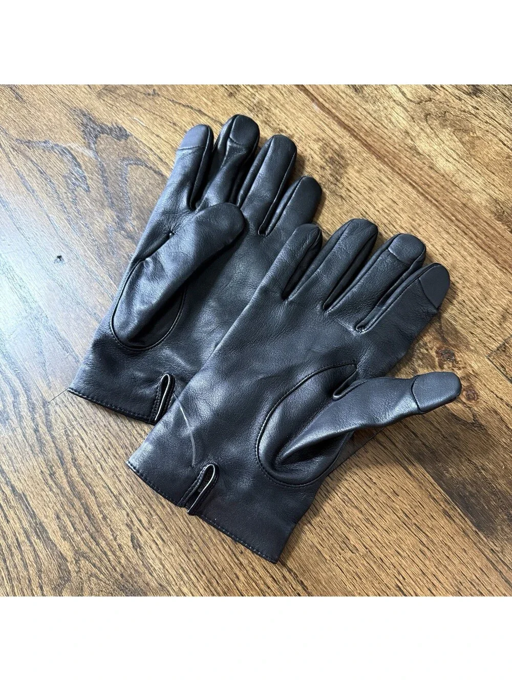 Coach Black Leather Gloves Women’s Large L Touchscreen Winter Cold Weather